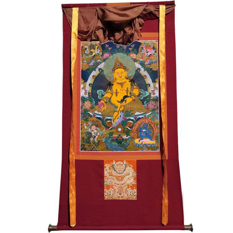 The Five Jambhalas - Tibetan thangka painting, view 7