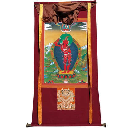 Dakini - Yeshe Tsogyal - Tibetan thangka painting, view 7