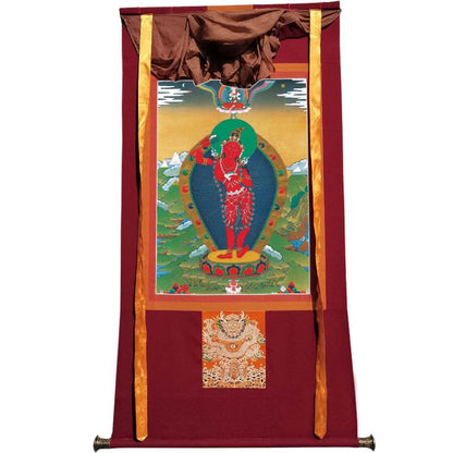 Gandhanra Tibetan Thangka Art - Dakini - Yeshe Tsogyal - from Kathok Monastery - Giclee Print with Mineral Pigments