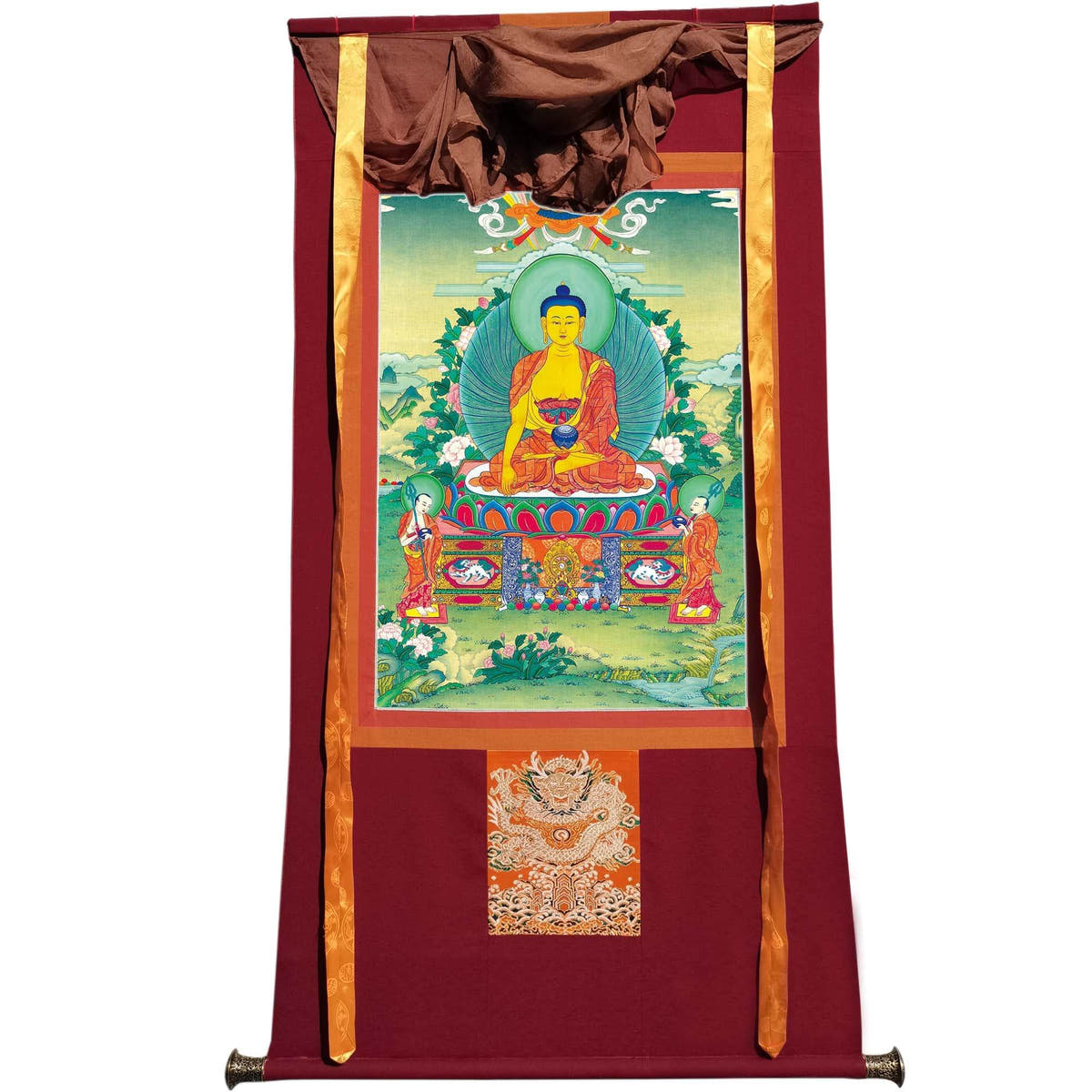 Shakyamuni - Tibetan thangka painting, view 7