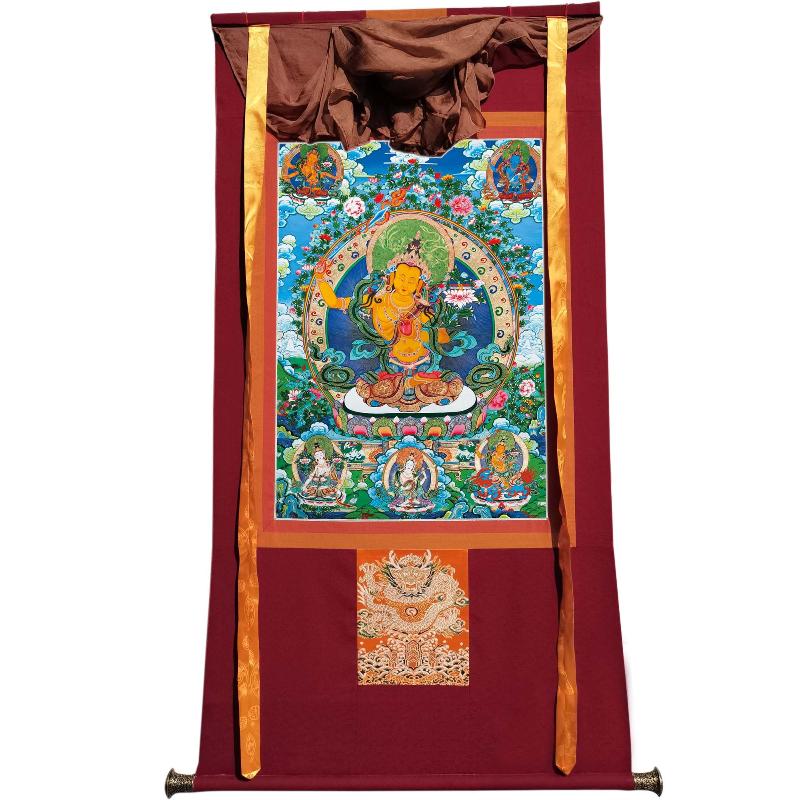 Gandhanra Tibetan Thangka Art - Manjushri - from Kathok Monastery - Giclee Print with Mineral Pigments