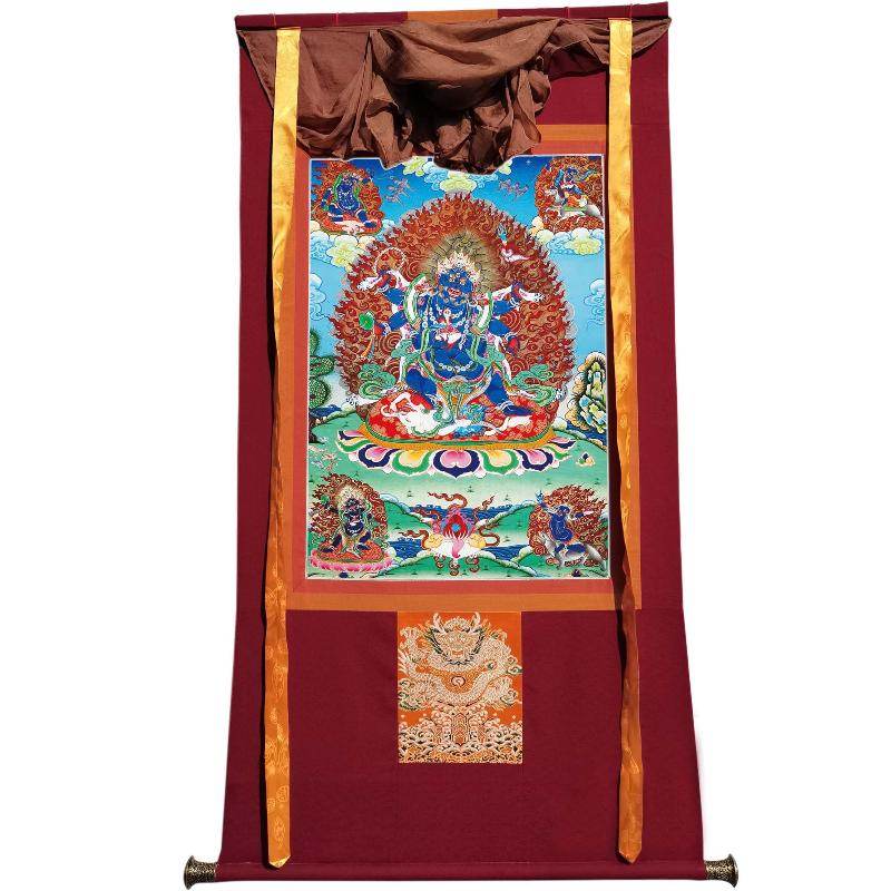 Mahakala - Tibetan thangka painting, view 7