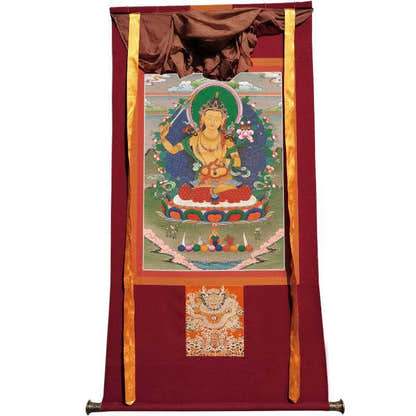 Manjusri - Tibetan thangka painting, view 7