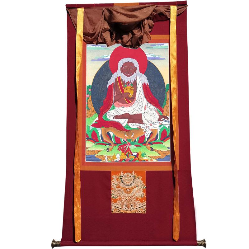 Gandhanra Tibetan Thangka Art - Thangtong Gyalpo - Chakzampa - ཐང་སྟོང་རྒྱལ་པོ་ - from Kathok Monastery - Giclee Print with Mineral Pigments