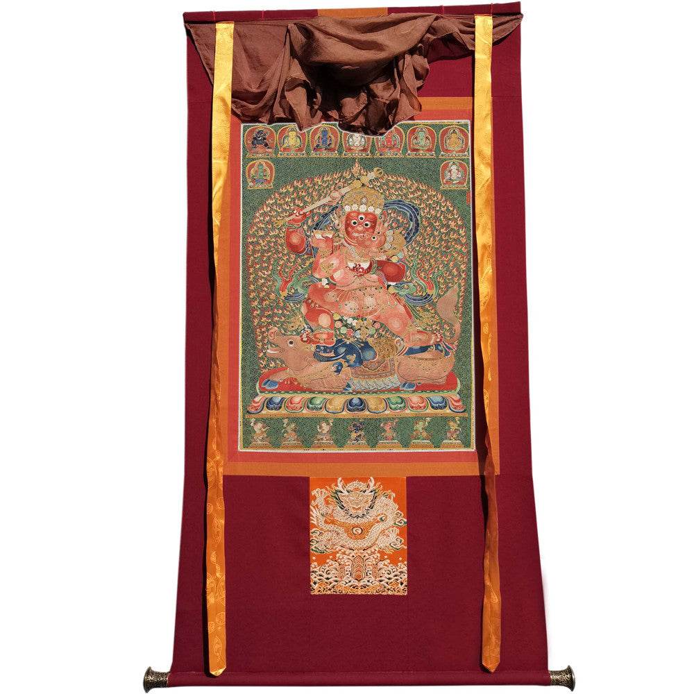 Rakta Yamari - 13th Century Old Version - Tibetan thangka painting, view 7