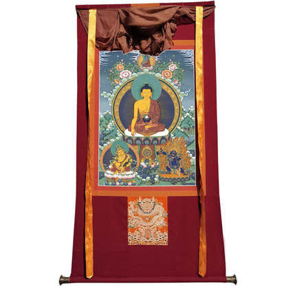 Shakyamuni - 18th Century - Tibetan thangka painting, view 7