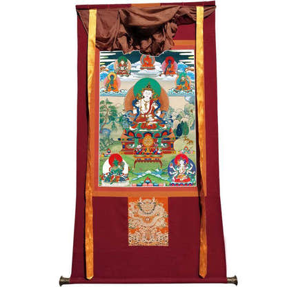 Vajrasattva - Tibetan thangka painting, view 7
