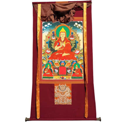 Tsongkhapa - Tibetan thangka painting, view 22
