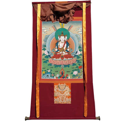 Vairocana - Mahavairocana - Tibetan thangka painting, view 7