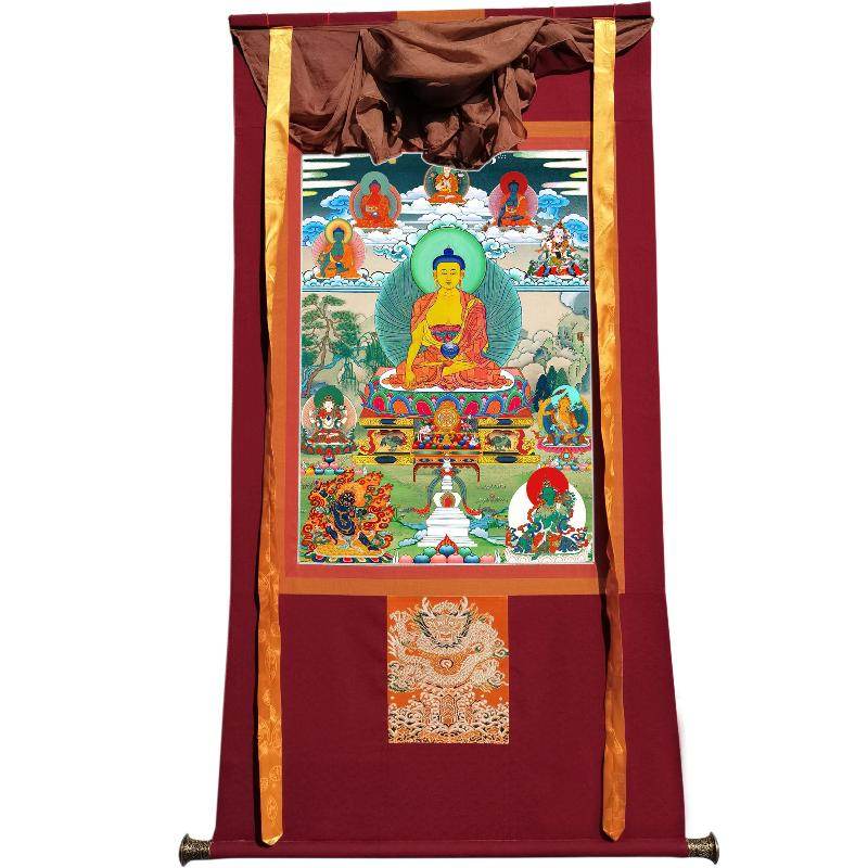 Shakyamuni - Tibetan thangka painting, view 7