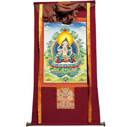 Vajrasattva - Tibetan thangka painting, view 22