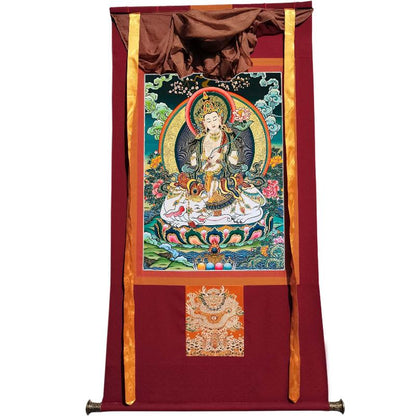 Gandhanra Tibetan Thangka Art - Samantabhadra - from Kathok Monastery - Giclee Print with Mineral Pigments