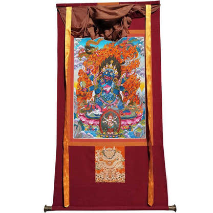 Mahakala - Tibetan thangka painting, view 7