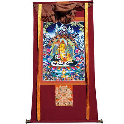 Vaishravana / Vaisravana - Tibetan thangka painting, view 7