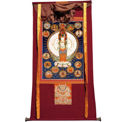1000 Arms Avalokiteshvara Image - Tibetan thangka painting, view 12