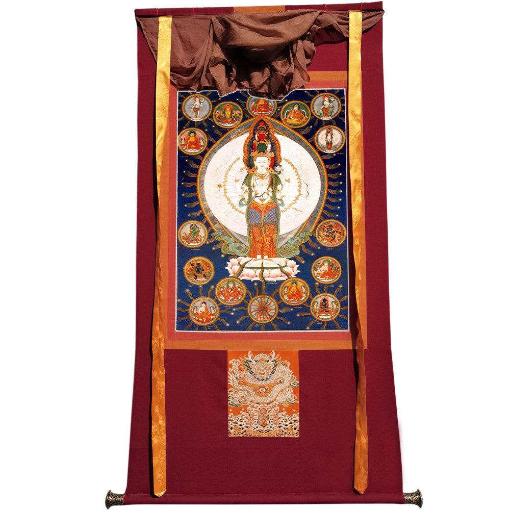 1000 Arms Avalokiteshvara Image - Tibetan thangka painting, view 12