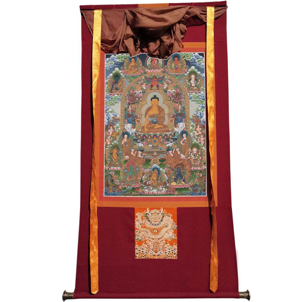 Shakyamuni Image - Tibetan thangka painting, view 12