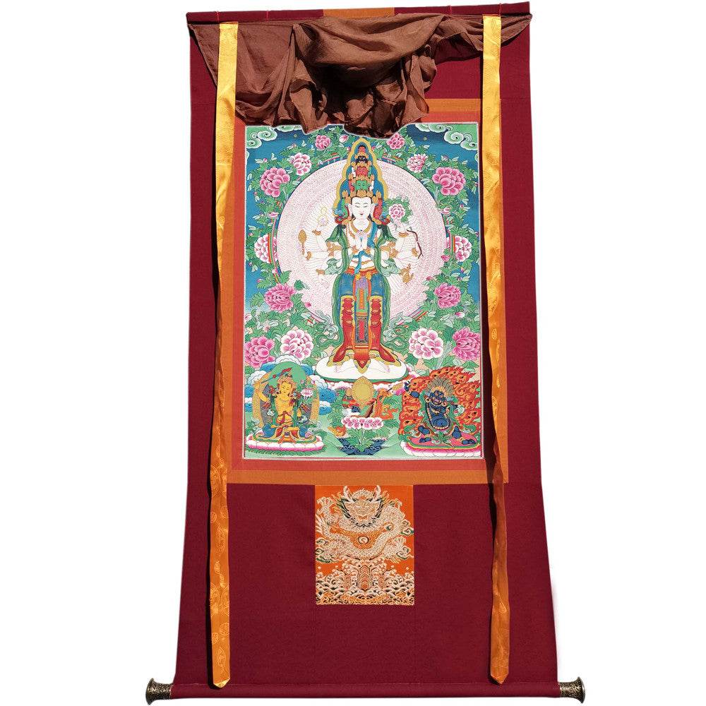 1000 Arms Avalokiteshvara Image - Tibetan thangka painting, view 12