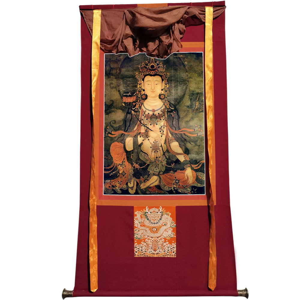 Gandhanra Tibetan Thangka Art - Samantabhadra - from Kathok Monastery - Giclee Print with Mineral Pigments