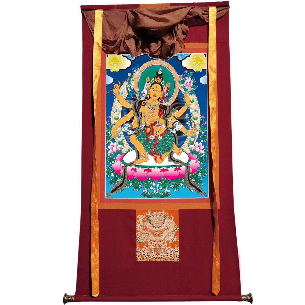 Gandhanra Giclee Printed Tibetan Thangka Art - Mind-Parnashavari Thangka - Kathok Monastery Collection