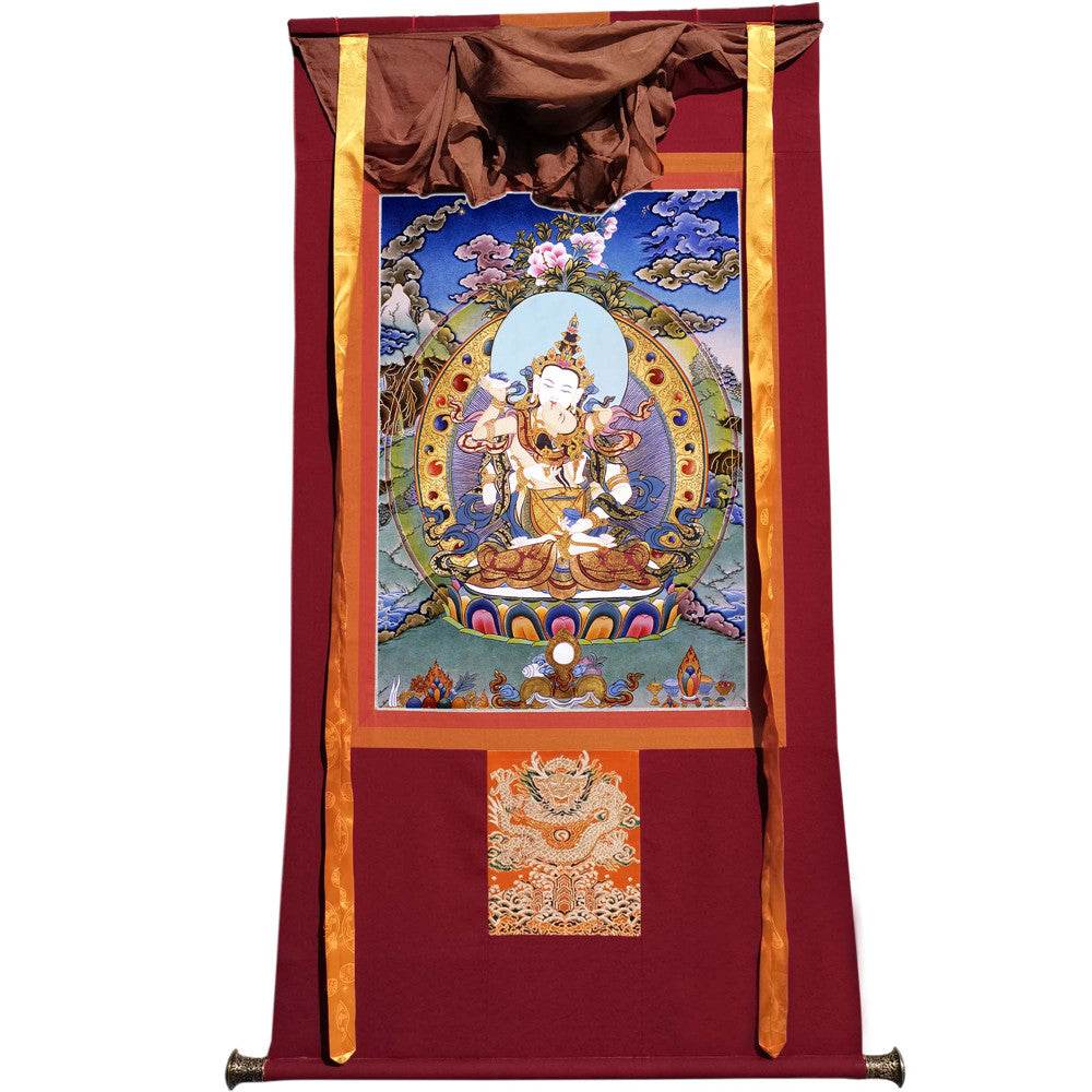 Vajrasattva in Yab Yum - Tibetan thangka painting, view 19