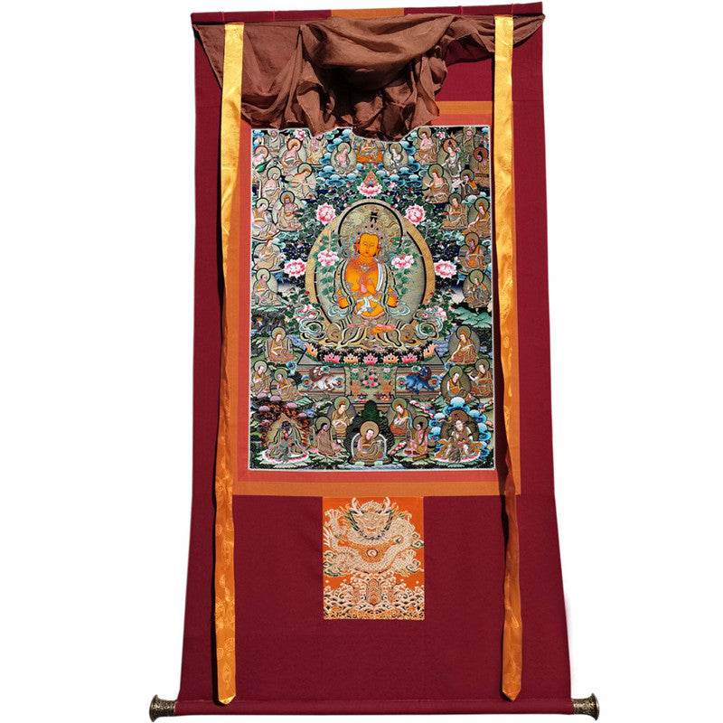 Manjusri Image - Tibetan thangka painting, view 12