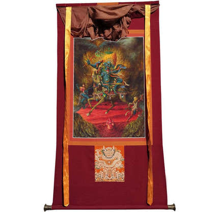 Palden Lhamo / Magzor Gyalmo / Shri Devi Image - Tibetan thangka painting, view 12