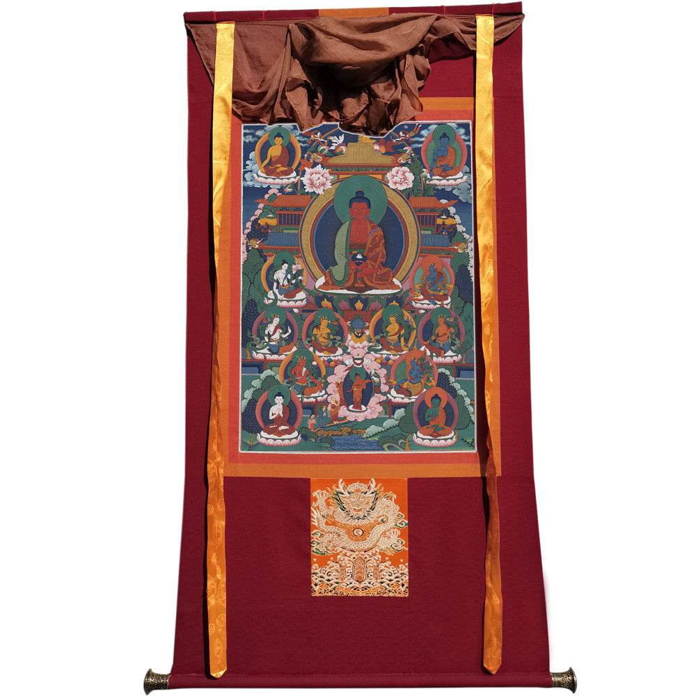 Amitabha Thangka - Tibetan thangka painting, view 7
