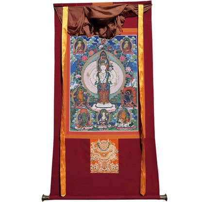 1000 Arms Avalokiteshvara Image - Tibetan thangka painting, view 12