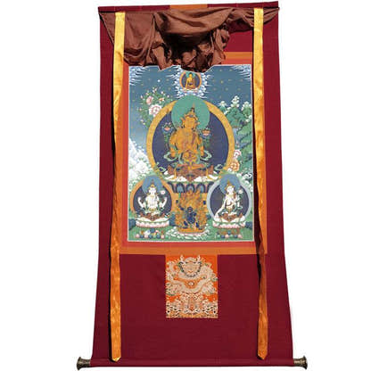 Manjusri Image - Tibetan thangka painting, view 12