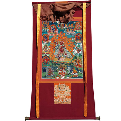 2766-唐卡-HBMT-070莲师愤怒相-老-300dpi - Tibetan thangka painting, view 7
