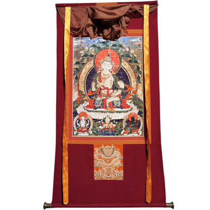 Vajrasattva - 14th Century Old Version - Tibetan thangka painting, view 19