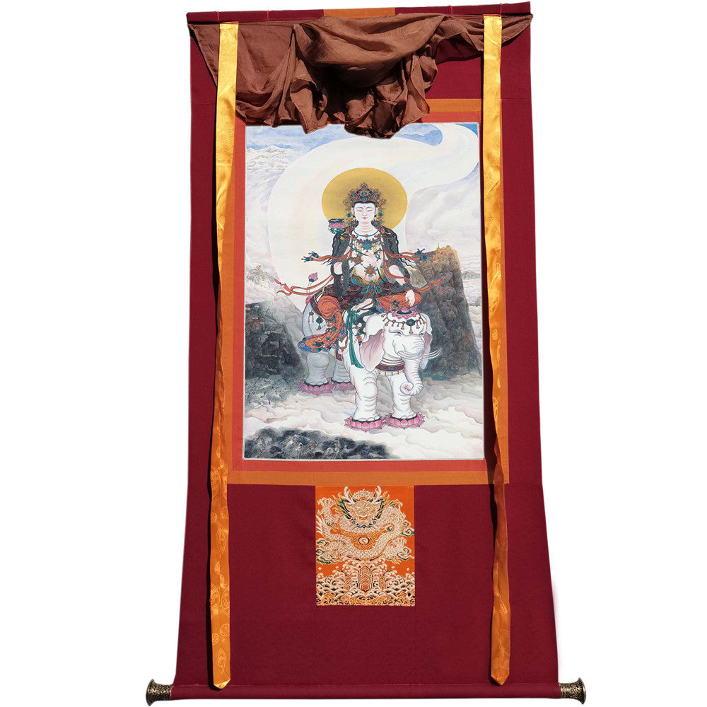 Gandhanra Tibetan Thangka Art - Samantabhadra - from Kathok Monastery - Giclee Print with Mineral Pigments