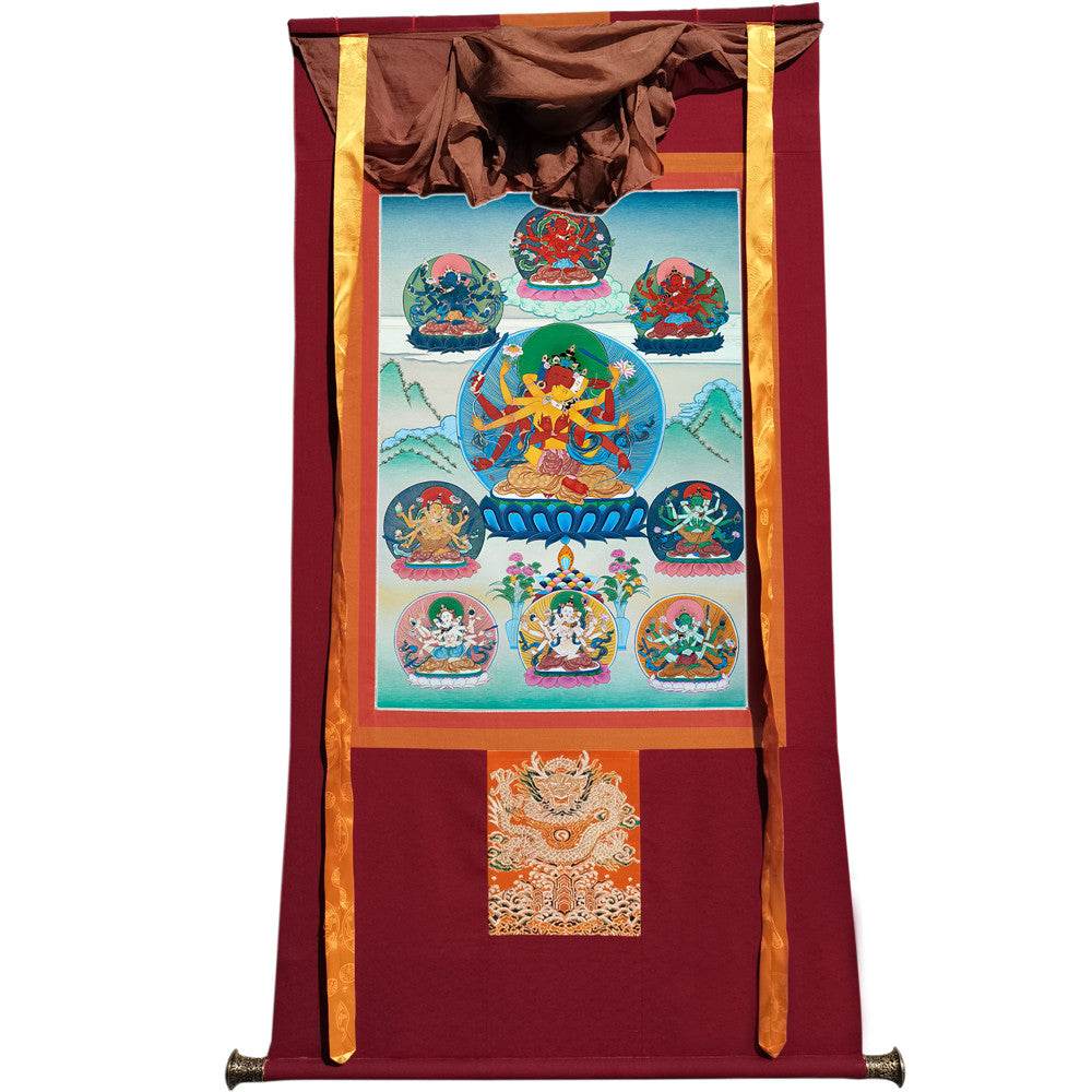 9 Yab-Yum Manjusri Thangka - Tibetan thangka painting, view 7
