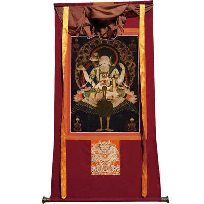 Mahamayuri - 12th Century - Tibetan thangka painting, view 7