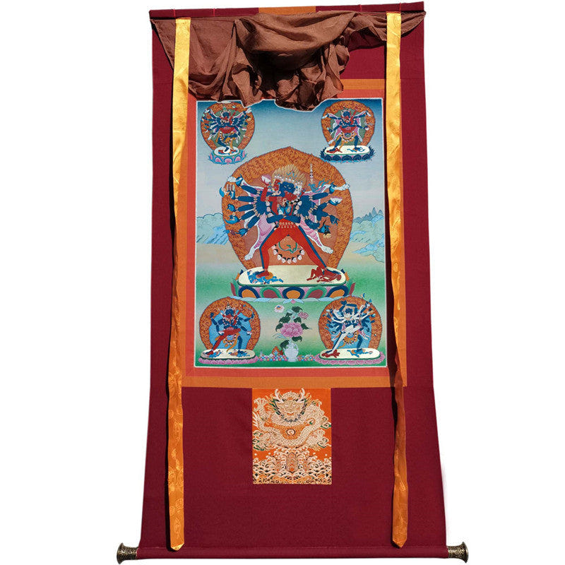 Yamantaka \ Vajrabhairava Image - Tibetan thangka painting, view 12