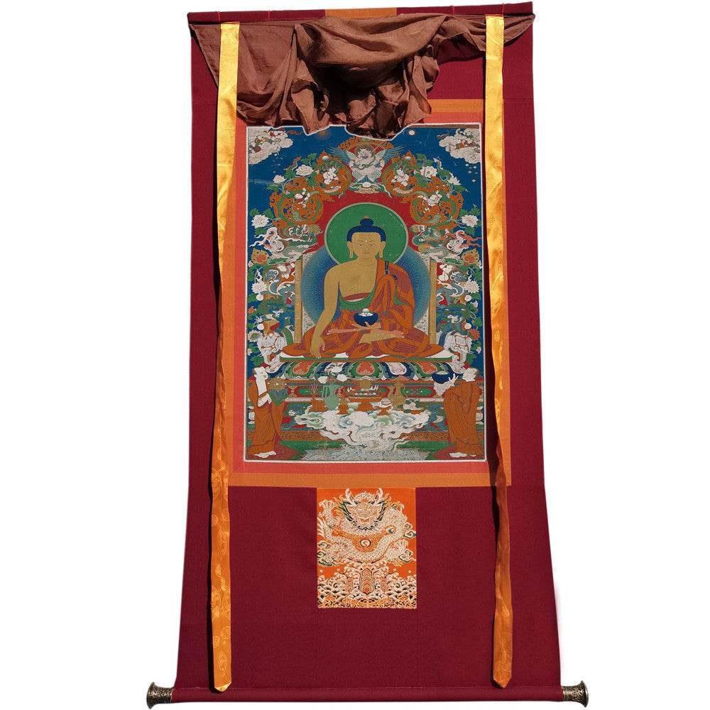 Shakyamuni Image - Tibetan thangka painting, view 12