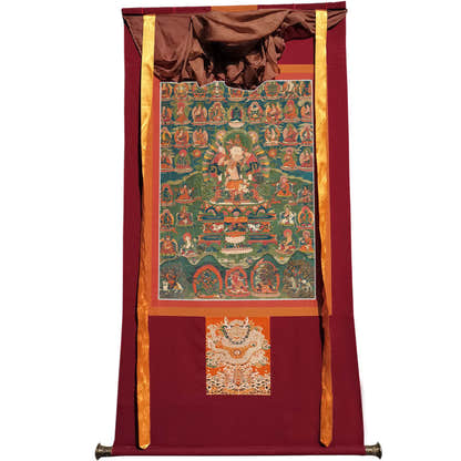 2768-唐卡-HBMT-072莲师-海生金刚76 - Tibetan thangka painting, view 7