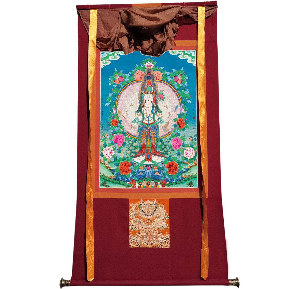 1000 Arms Avalokiteshvara Image - Tibetan thangka painting, view 12