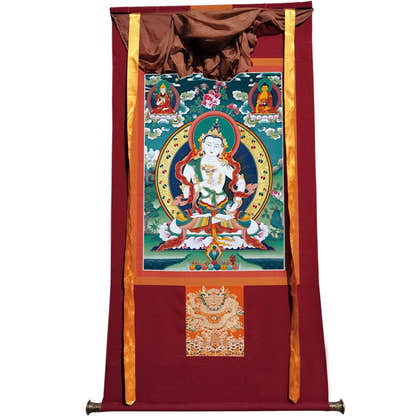 Vajrasattva - Tibetan thangka painting, view 7