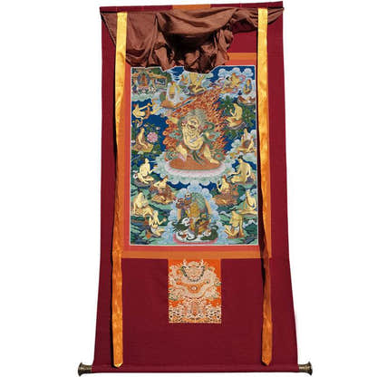 Manjusri Image - Tibetan thangka painting, view 12