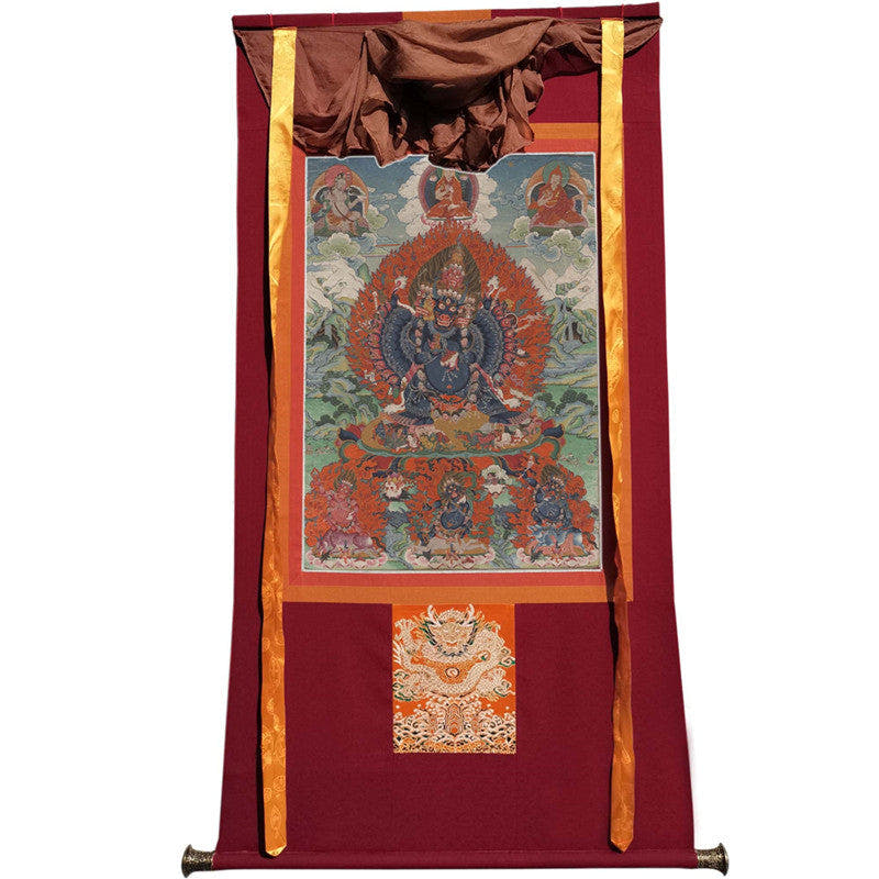 Yamantaka \ Vajrabhairava Image - Tibetan thangka painting, view 12