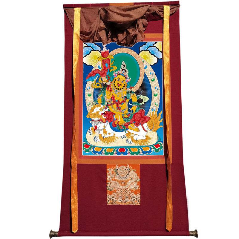 Vaisravana Image - Tibetan thangka painting, view 12