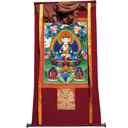 Vairocana - Mahavairocana - 18th Century - Tibetan thangka painting, view 7