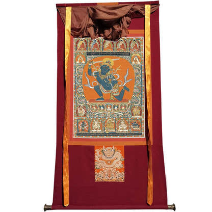 Acala -15th Century - Tibetan thangka painting, view 7
