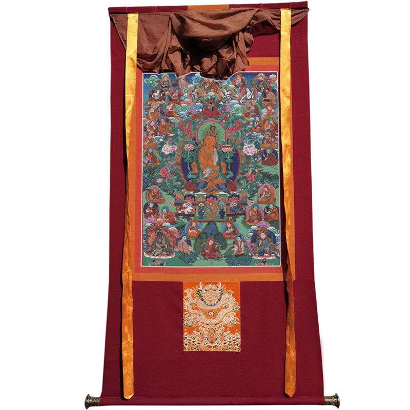 Manjusri Image - Tibetan thangka painting, view 12