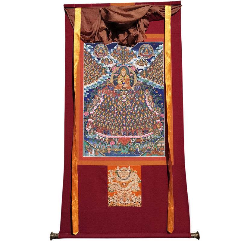 Je Tsongkhapa Refuge Tree Image - Tibetan thangka painting, view 12