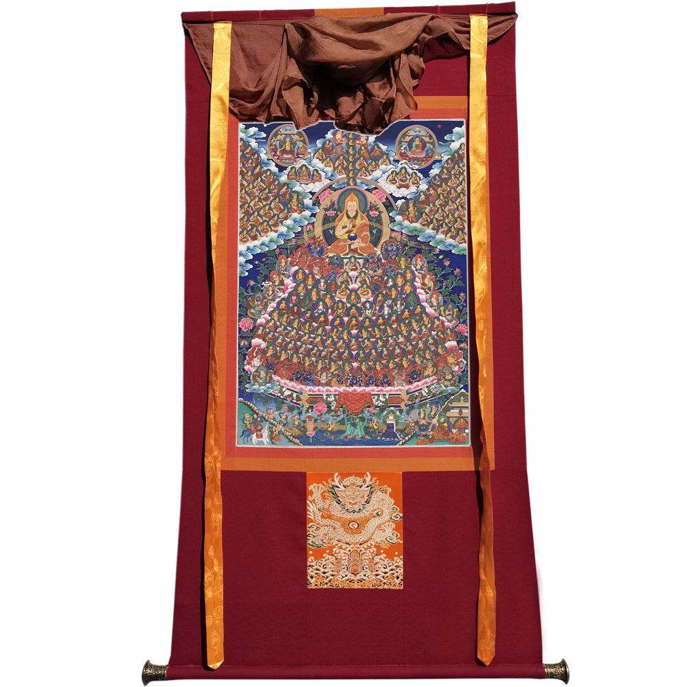Tsongkhapa's Refuge Tree - 18th Century - Tibetan thangka painting, view 7