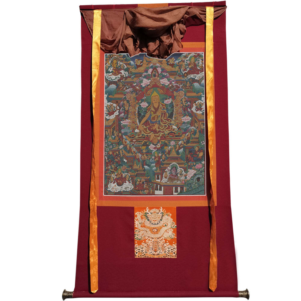 Gandhanra Tibetan Thangka Art - Tsongkhapa - from Labrang Monastery - Giclee Print with Mineral Pigments