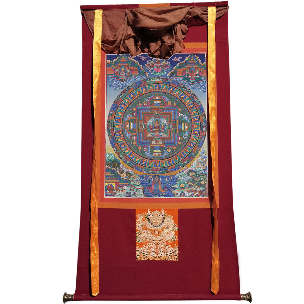 Gandhanra Tibetan Giclee Printed Thangka Art - Shakyamuni Mandala Thangka